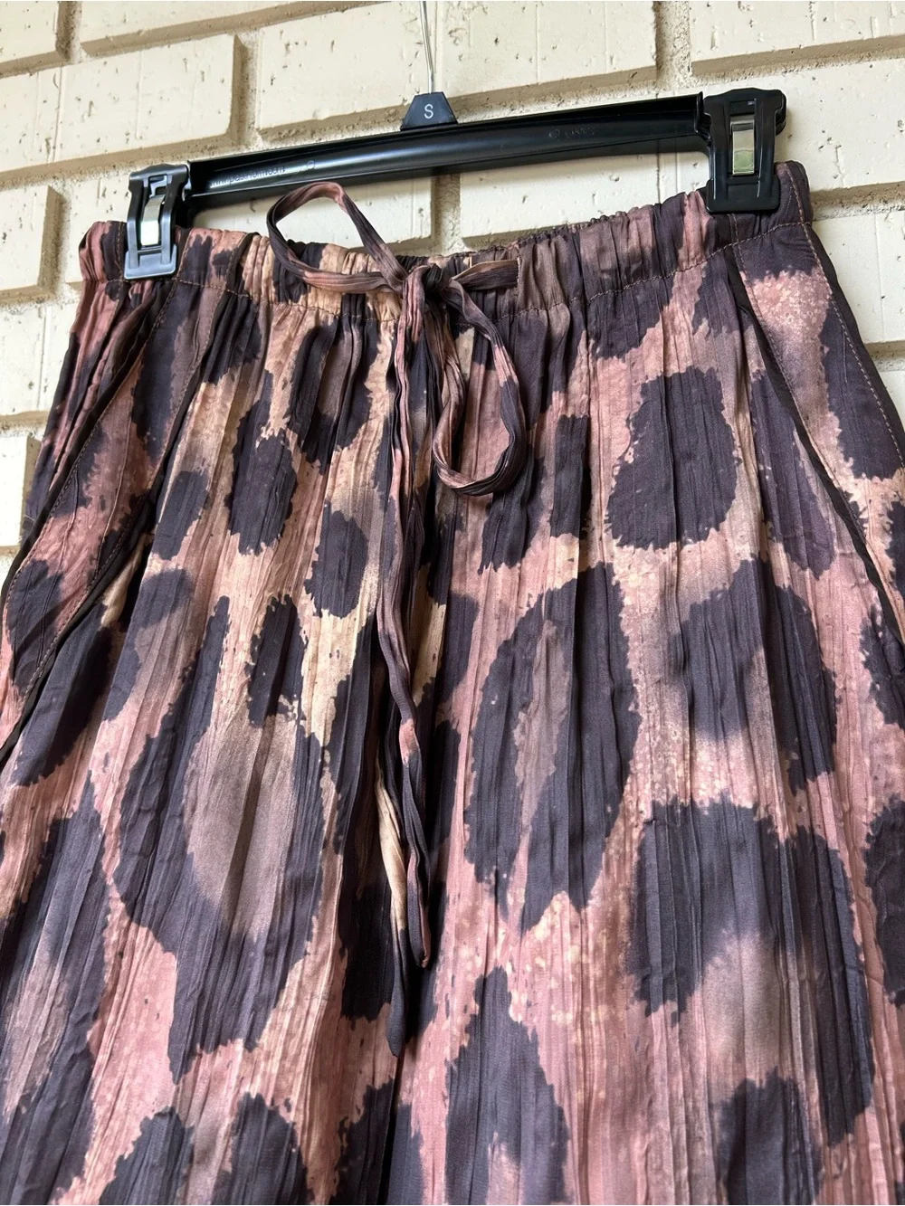 Free People All Out Printed Satin Pants Leopard Print